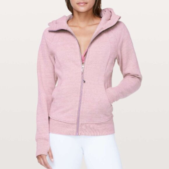 Lululemon Scuba Hoodie Light Cotton Fleece Heathered Space Dyed Vintage Mauve 2 - Picture 1 of 14